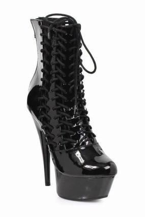 609-MILLA Ankle Boots  | Black  Patent