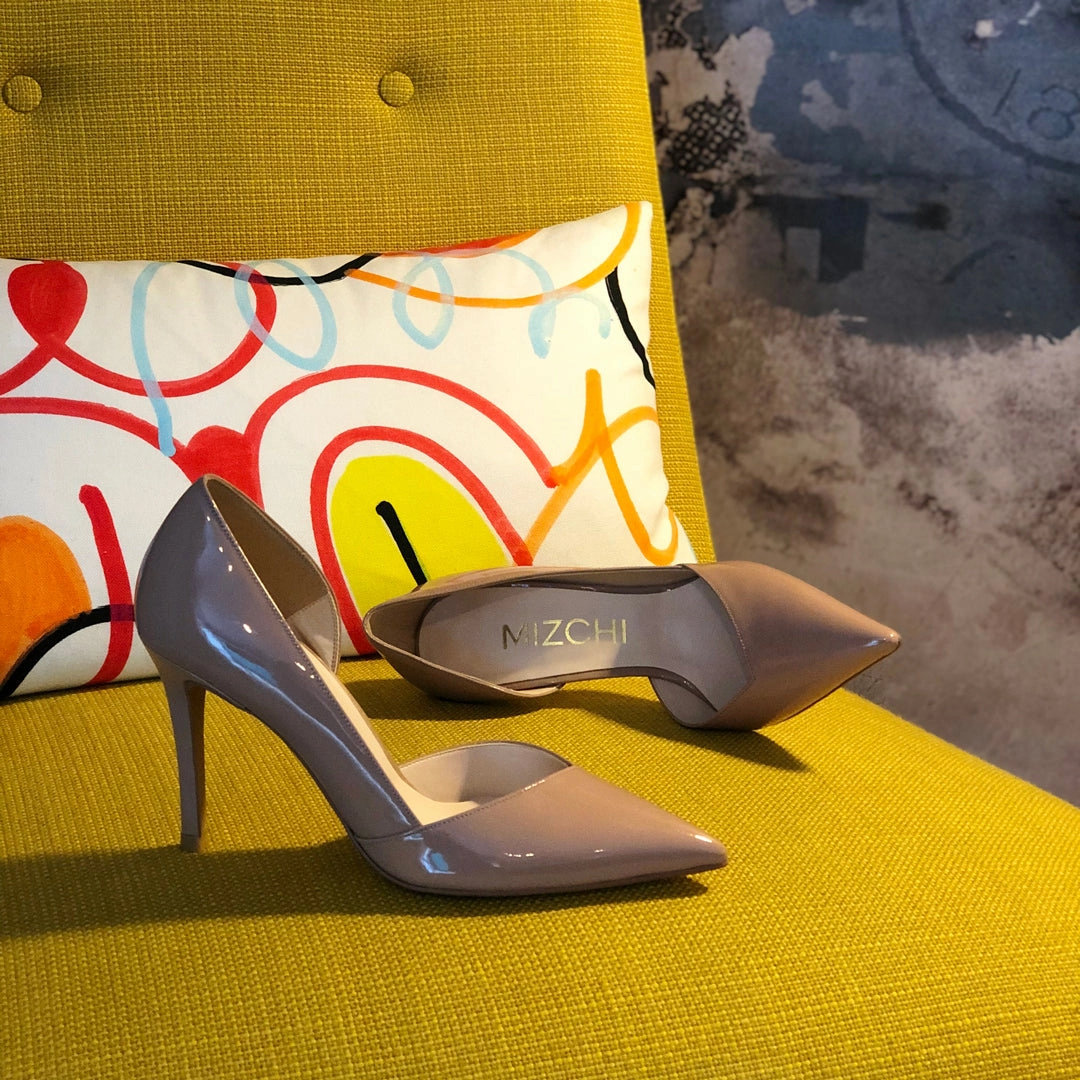 *UK size 2 - MAINZE - beige, 6cm heels