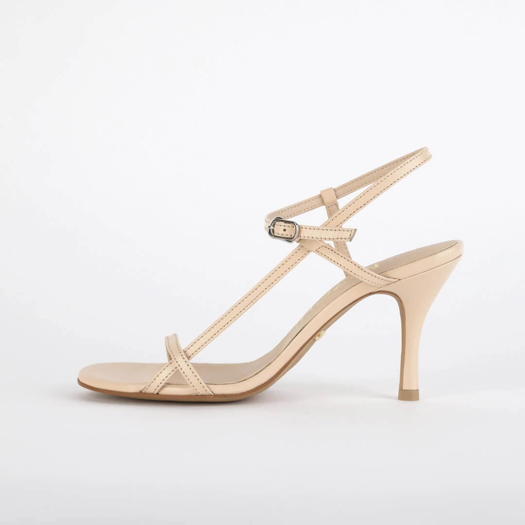 *UK size 2- TRIPOLI - light beige, 8cm heels