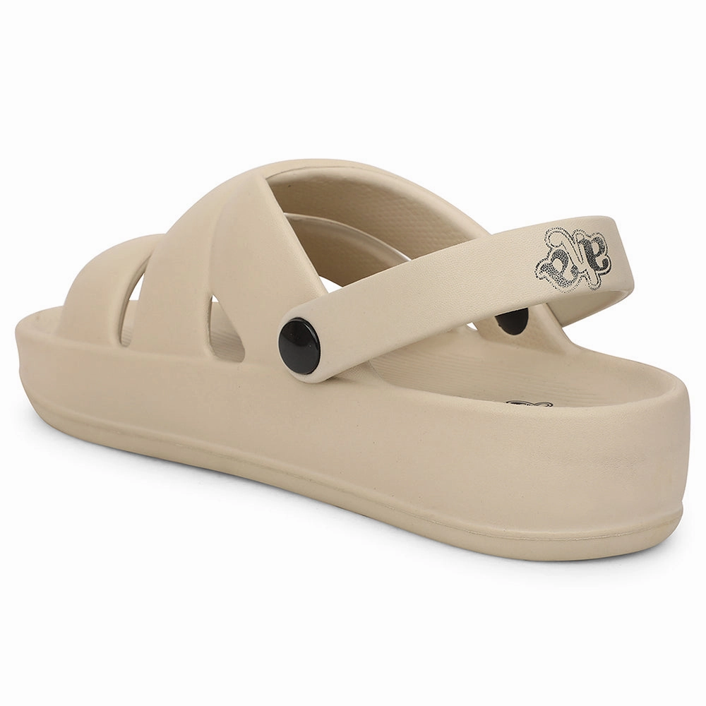 A-HA Beige Casual Slingback Clogs For Women FDL-1 By Liberty