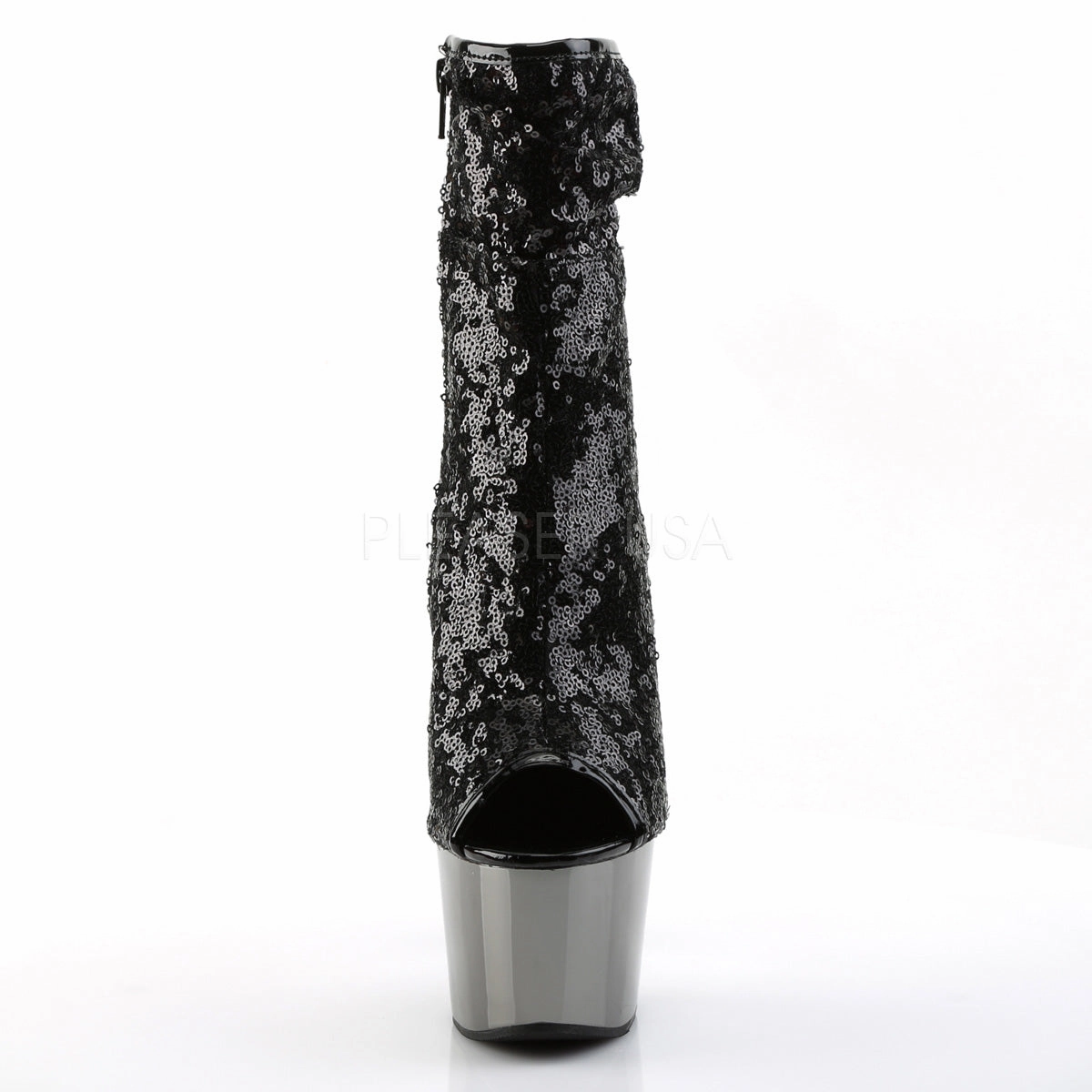 ADORE-1008SQ  Black Sequins/Dark Pewter Chrome