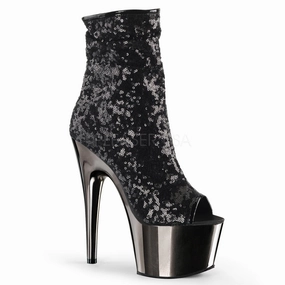 ADORE-1008SQ  Black Sequins/Dark Pewter Chrome