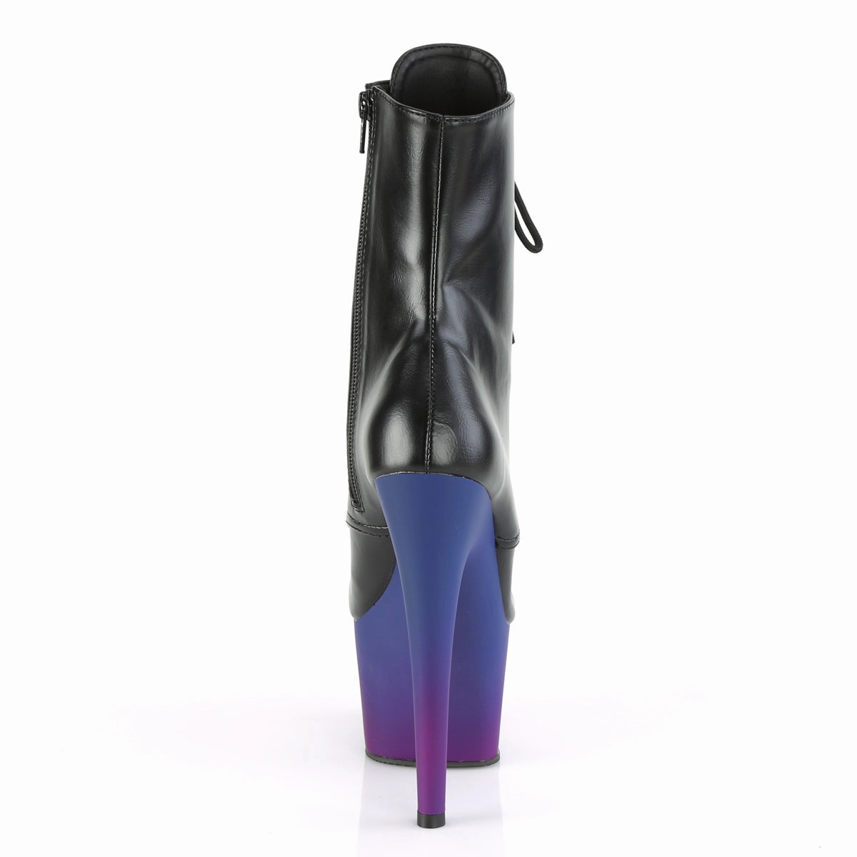 ADORE-1020BP  Black Faux Leather/Blue-Purple Ombre