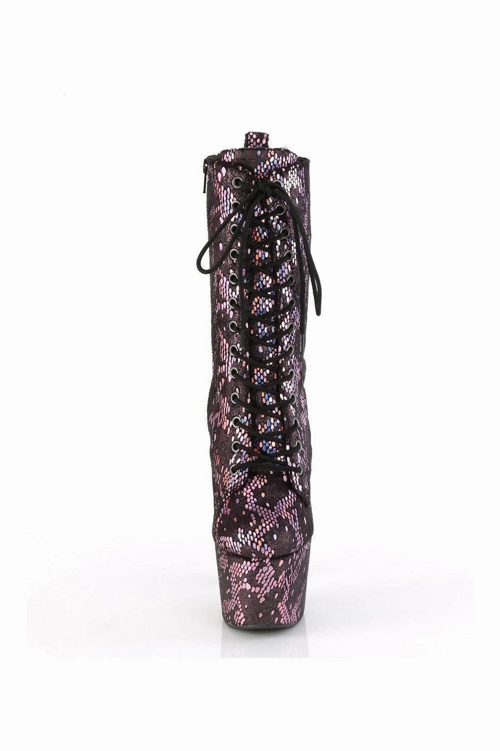 ADORE-1040SPF Pink Snake Print Ankle Boot