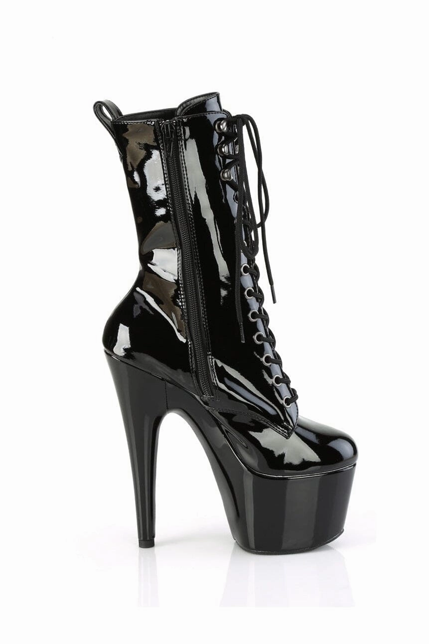 ADORE-1040WR-HG Black Patent Ankle Boot