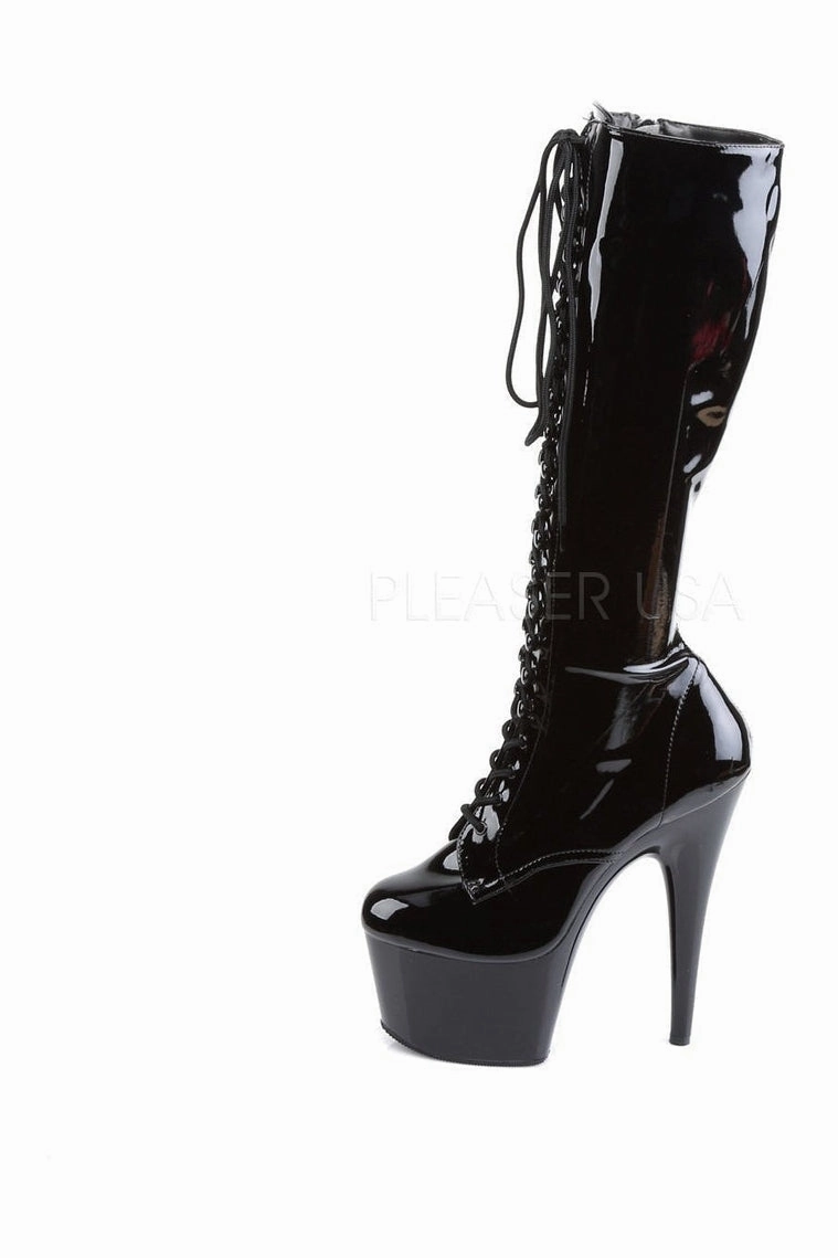 ADORE-2023 Platform Boot  | Black Patent