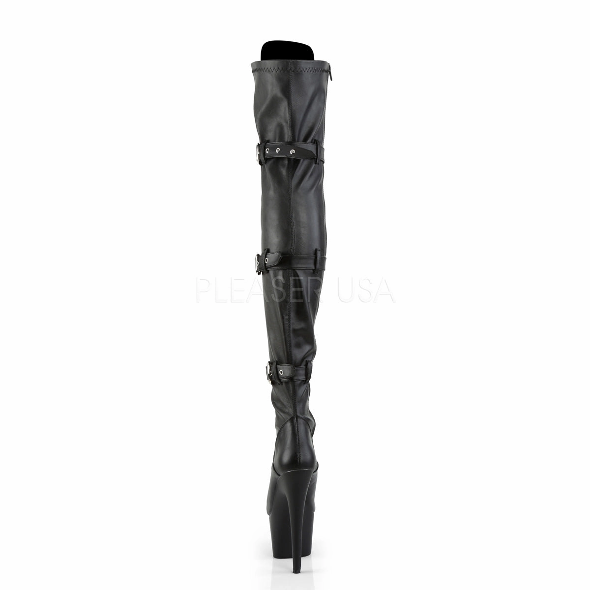 ADORE-3028  Black Str Faux Leather/Black Matte