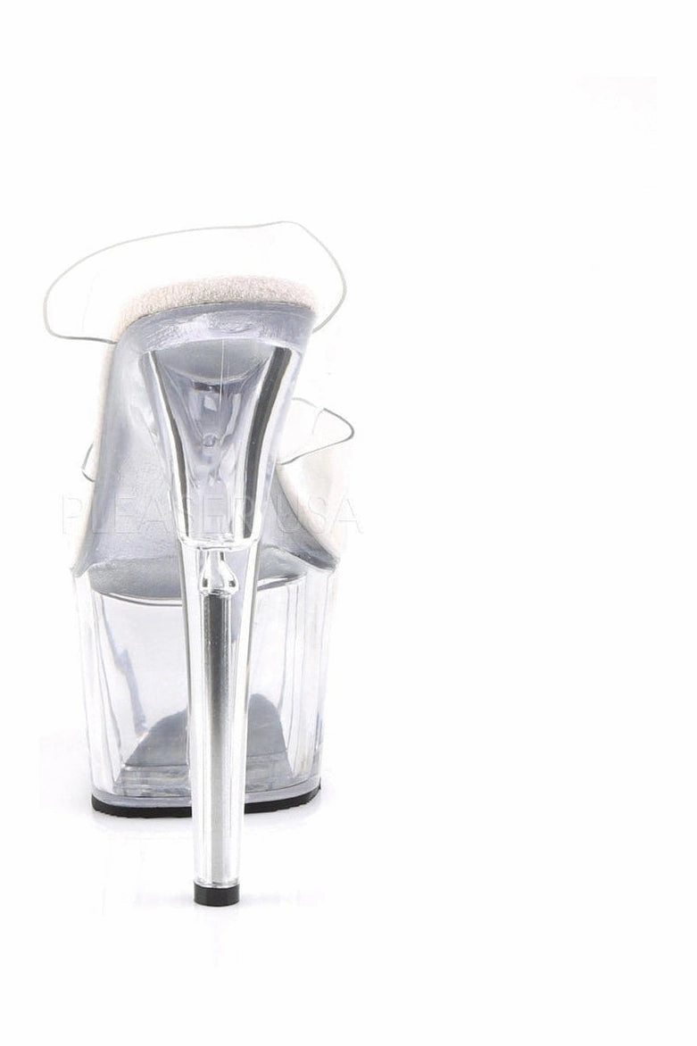 ADORE-702 Platform Slide  | Clear Vinyl