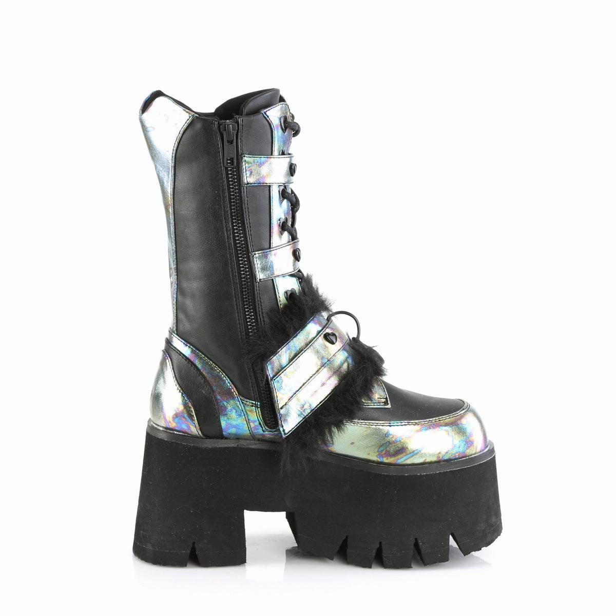 ASHES-120  Black Vegan Leather Green Multi Oil