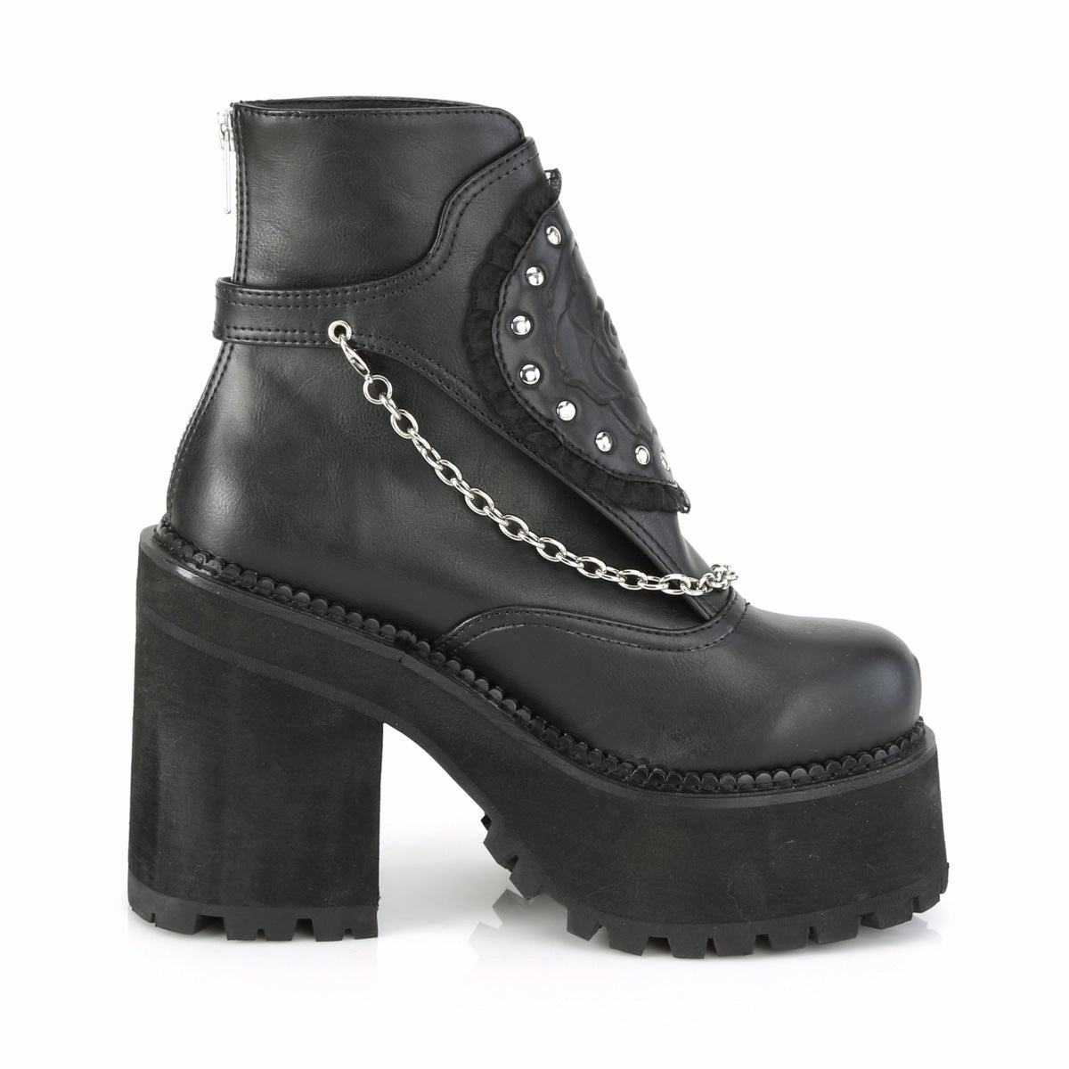 ASSAULT-55  Black Vegan Leather