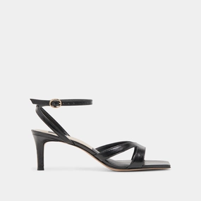 BECKI WIDE HEELS MIDNIGHT CRINKLE PATENT