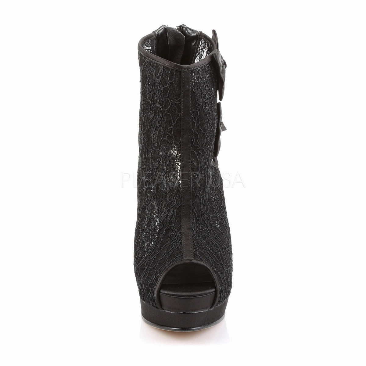 BELLA-28  Black Satin-Lace