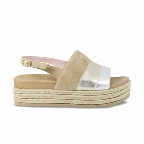 Bertie: Camel Suede & Metallic Leather