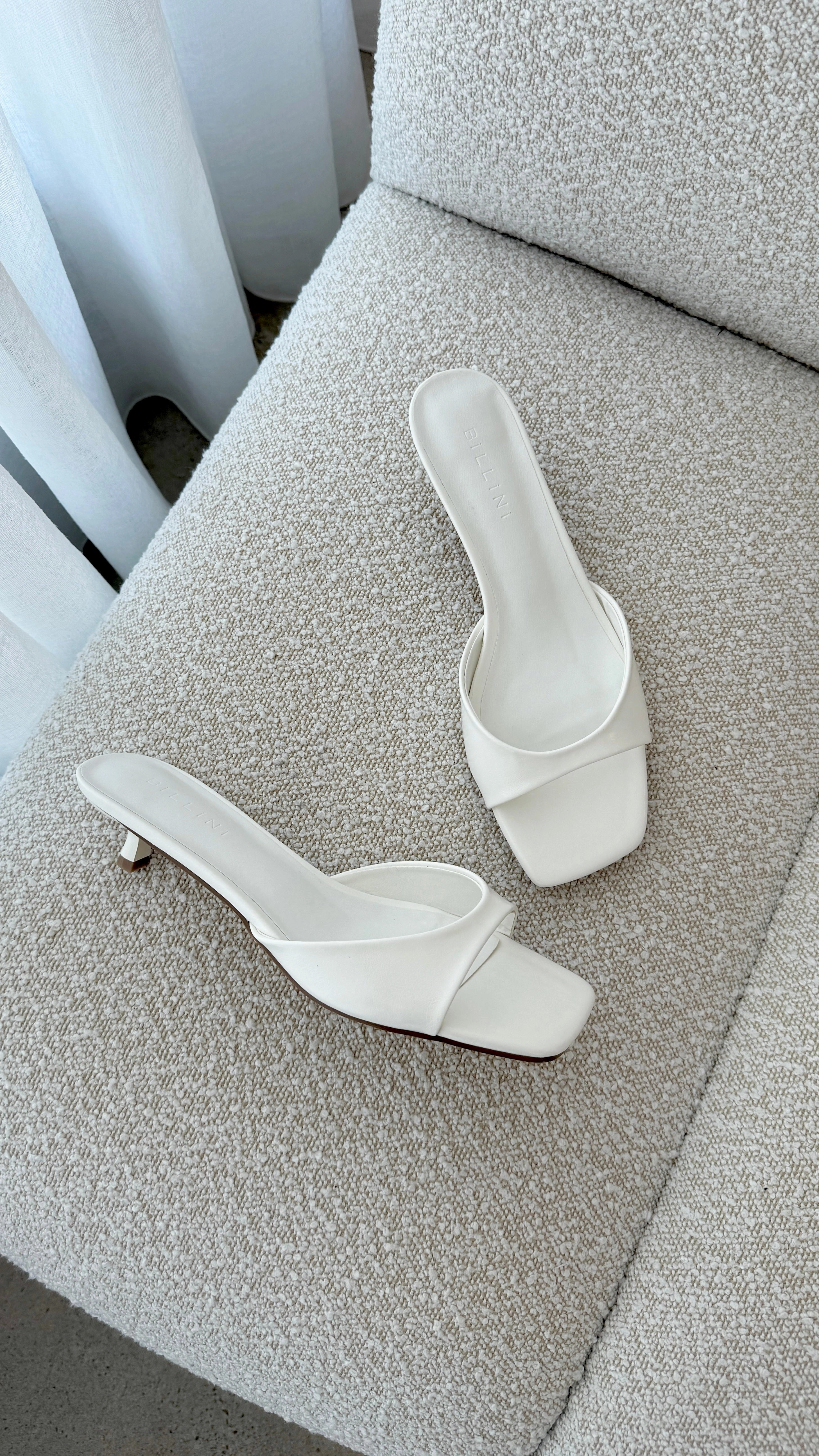 Blossom Heels - White Shine