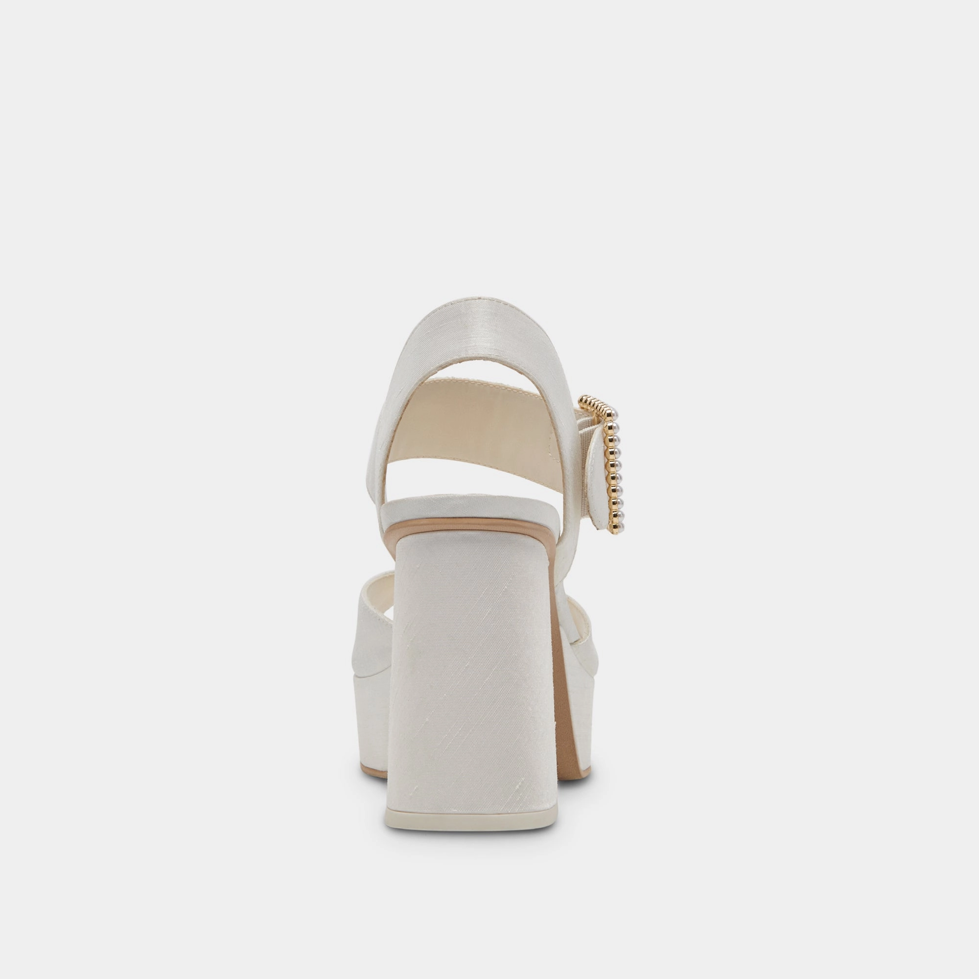 BOBBY PEARL HEELS WHITE PEARLS