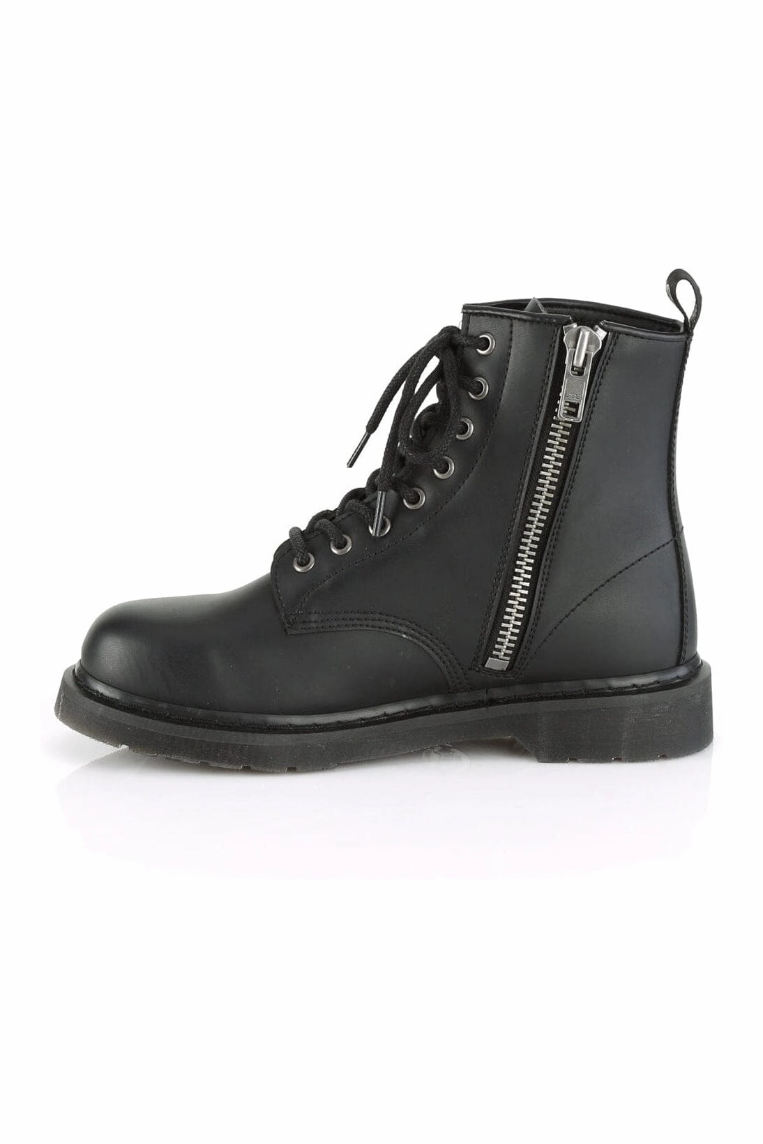 BOLT-100 Black Vegan Leather Knee Boot