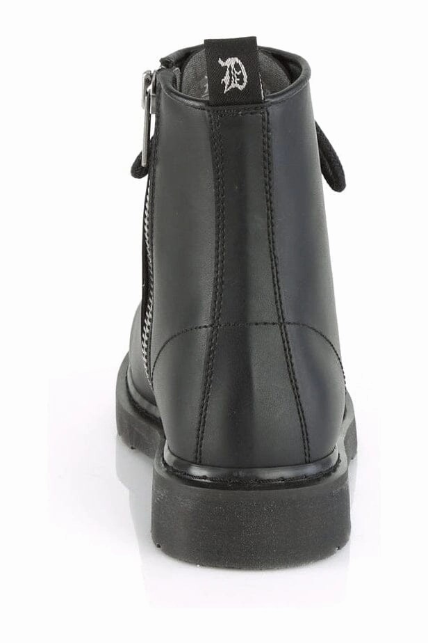 BOLT-100 Black Vegan Leather Knee Boot