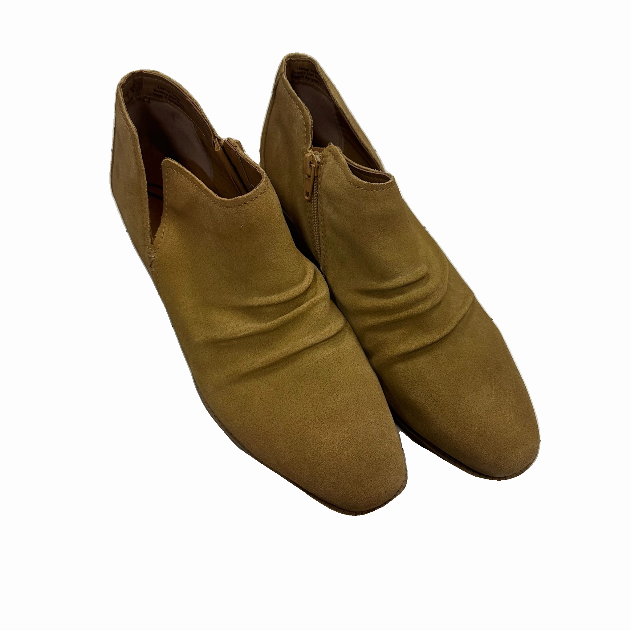 Boots Ankle Flats By Clothes Mentor In Brown, Size: 10