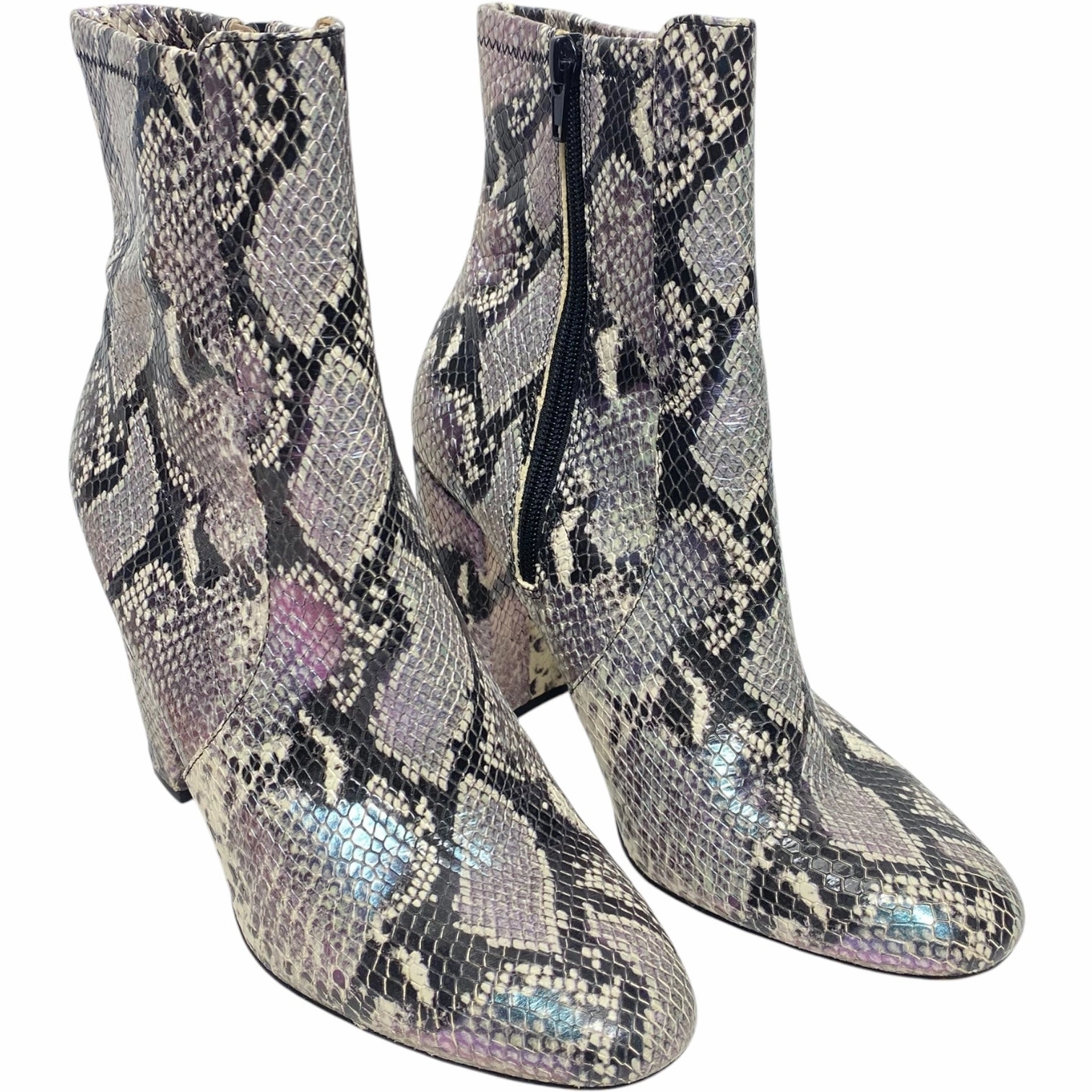 Boots Ankle Heels By Aldo In Snakeskin Print, Size: 9