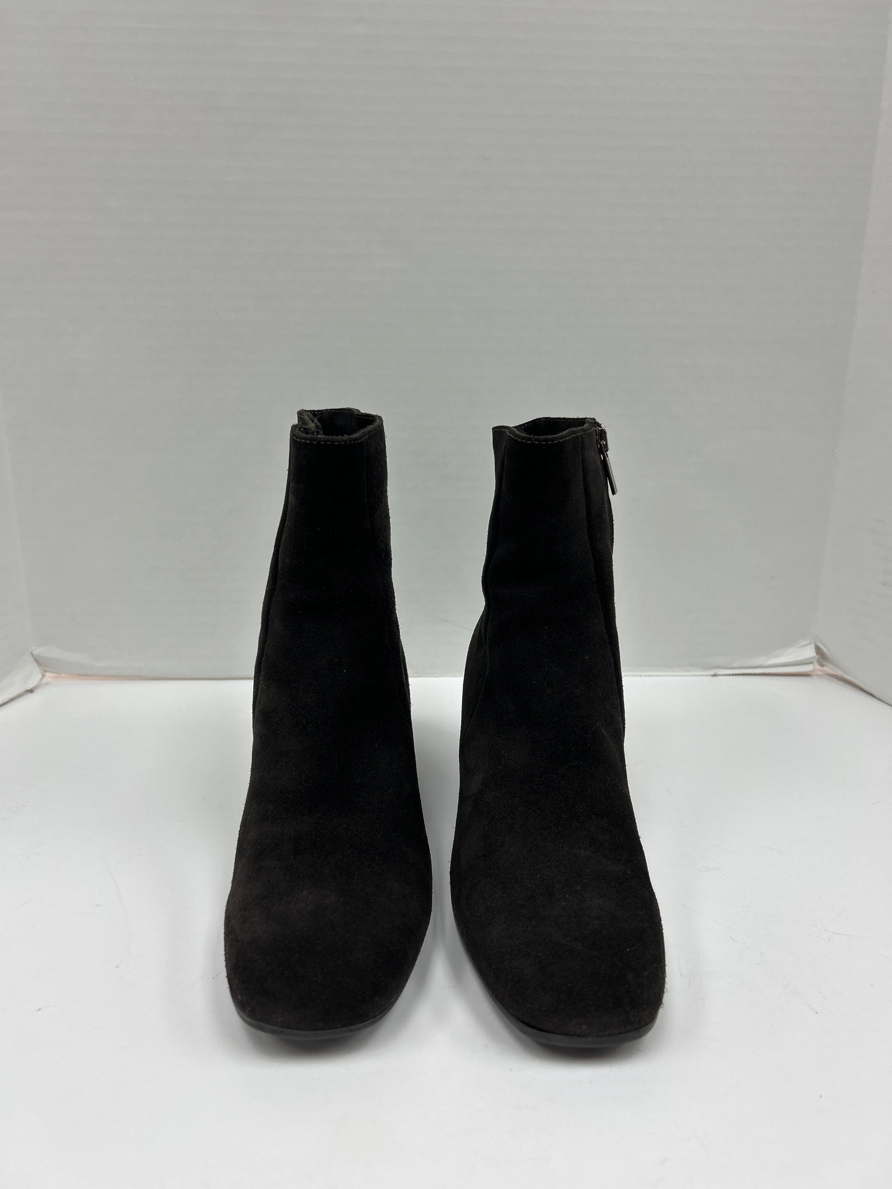 Boots Ankle Heels By Cma In Bronze, Size: 8