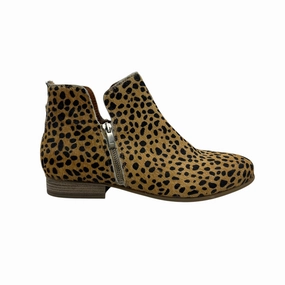 Boots Ankle Heels By Eric Michael London In Animal Print, Size:9.5