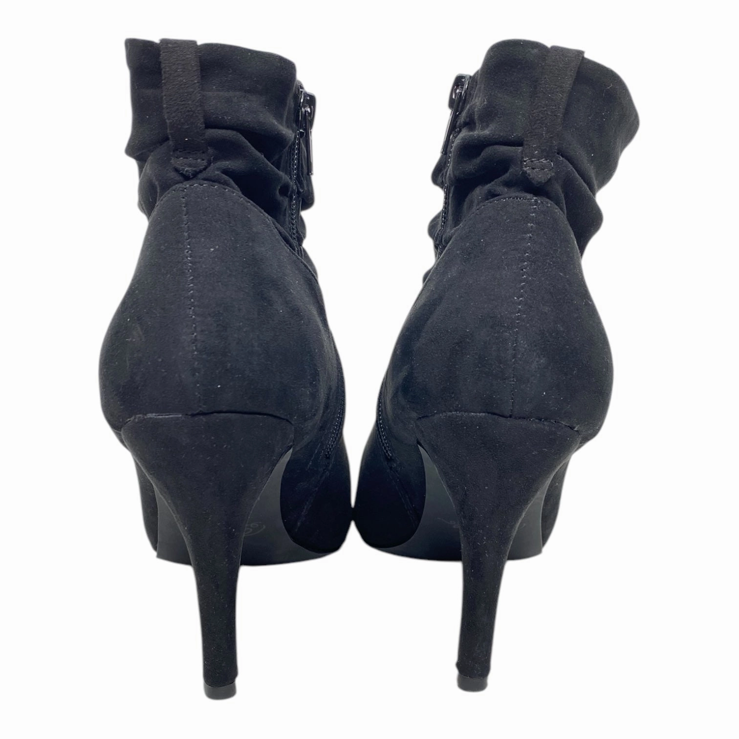 Boots Ankle Heels By Fergie In Black, Size: 9.5