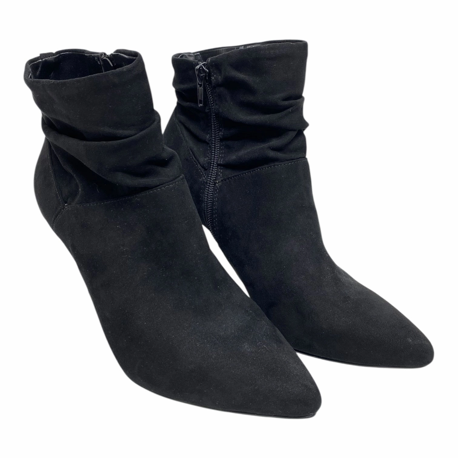 Boots Ankle Heels By Fergie In Black, Size: 9.5