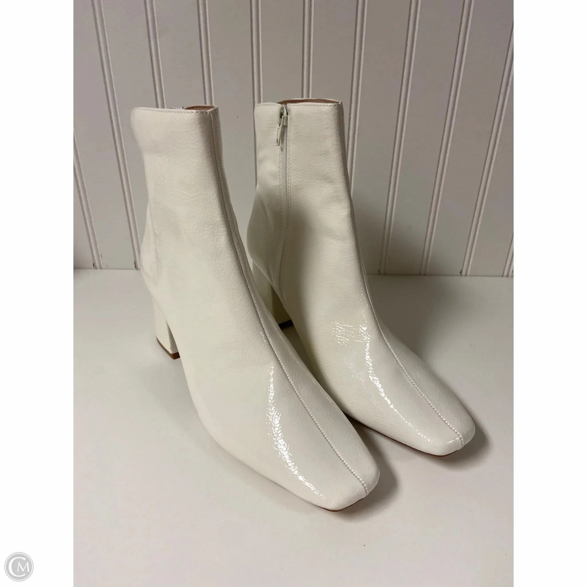 Boots Ankle Heels By Journee In White, Size: 9