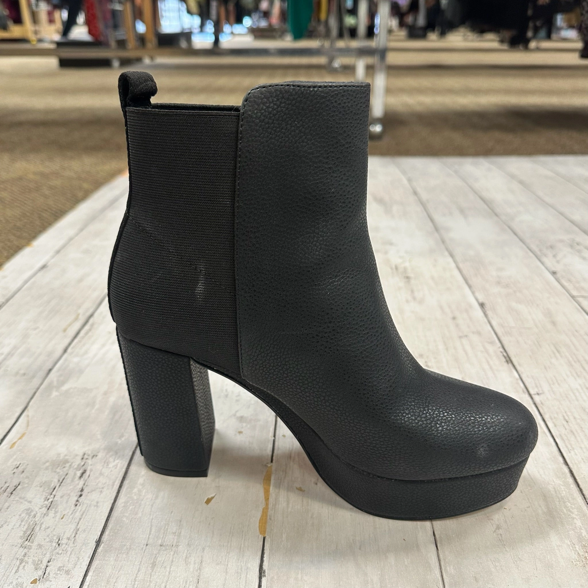 Boots Ankle Heels By Mix No 6 In Black, Size: 7