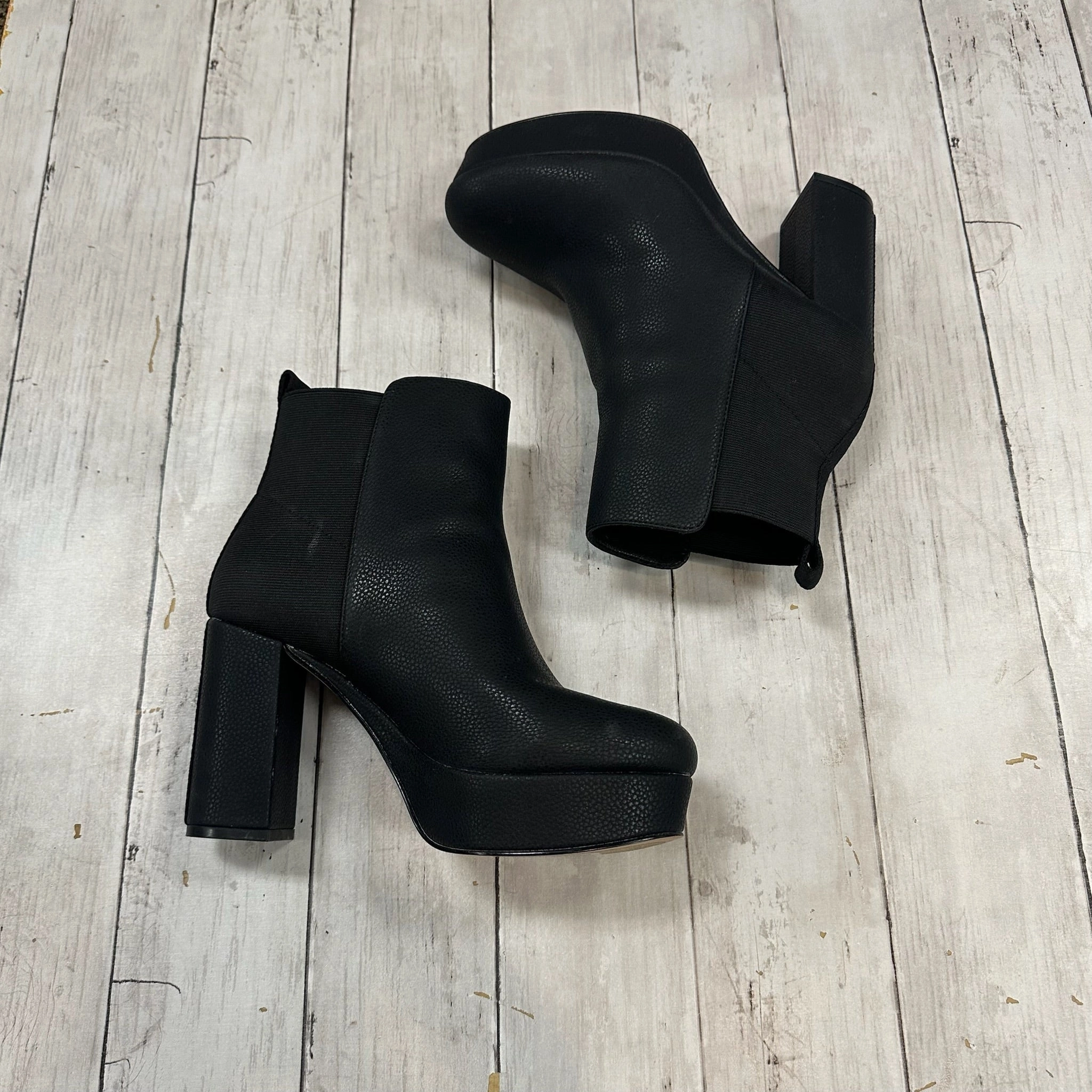 Boots Ankle Heels By Mix No 6 In Black, Size: 7