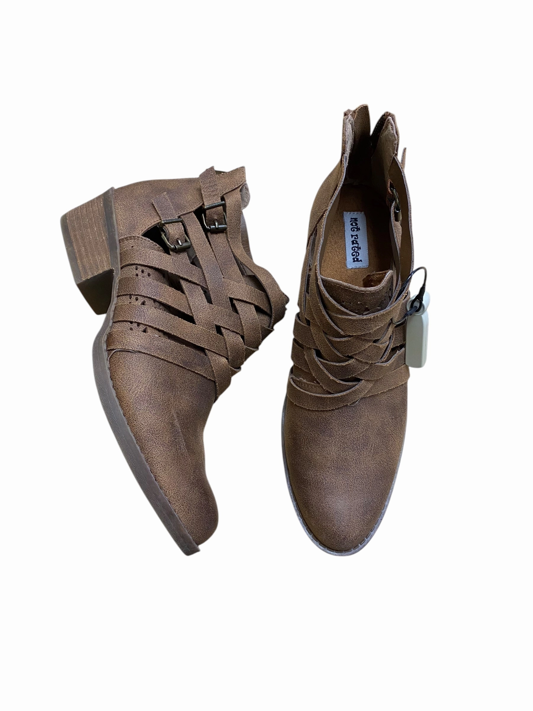 Boots Ankle Heels By Not Rated In Brown, Size: 9