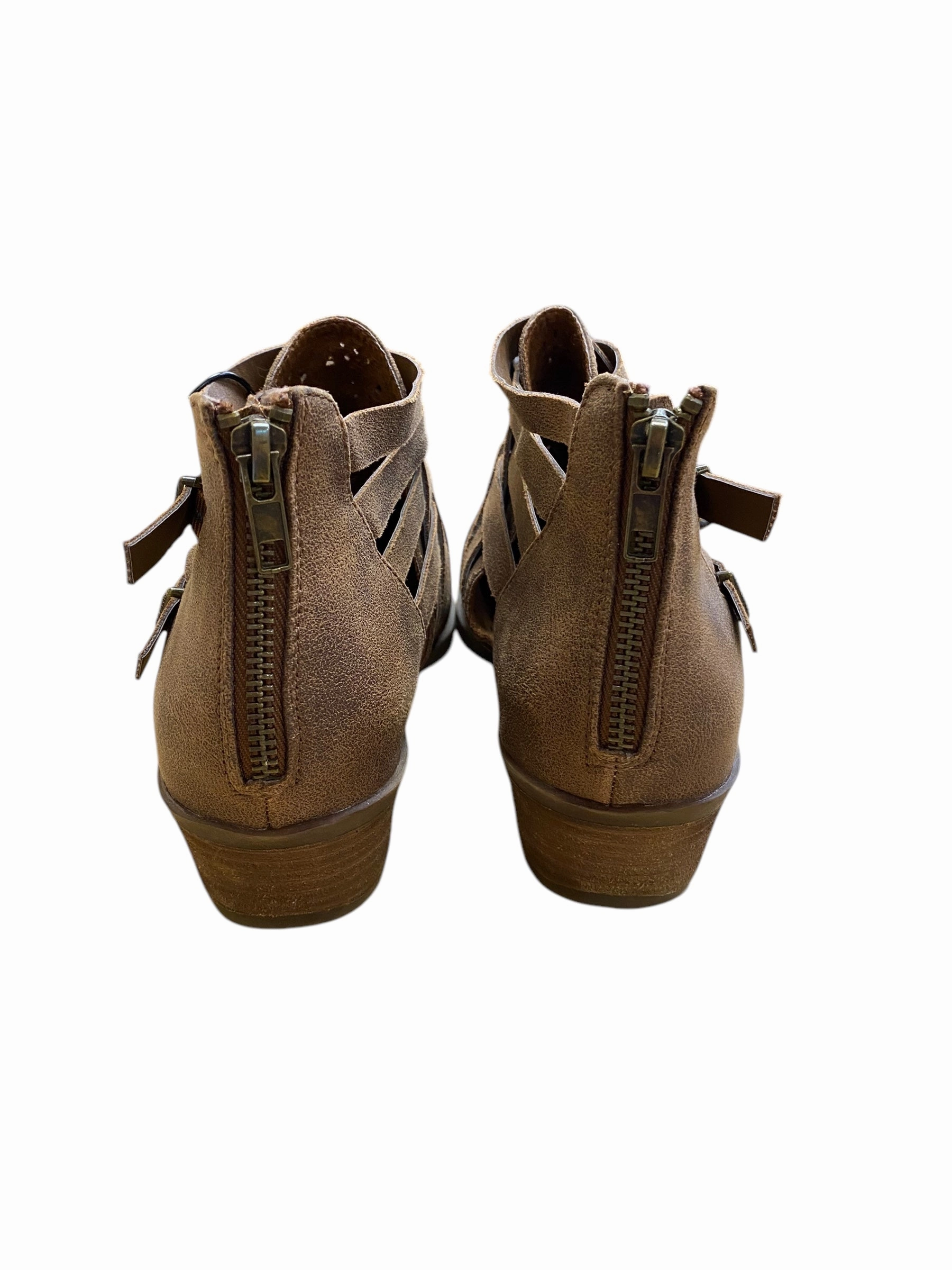 Boots Ankle Heels By Not Rated In Brown, Size: 9