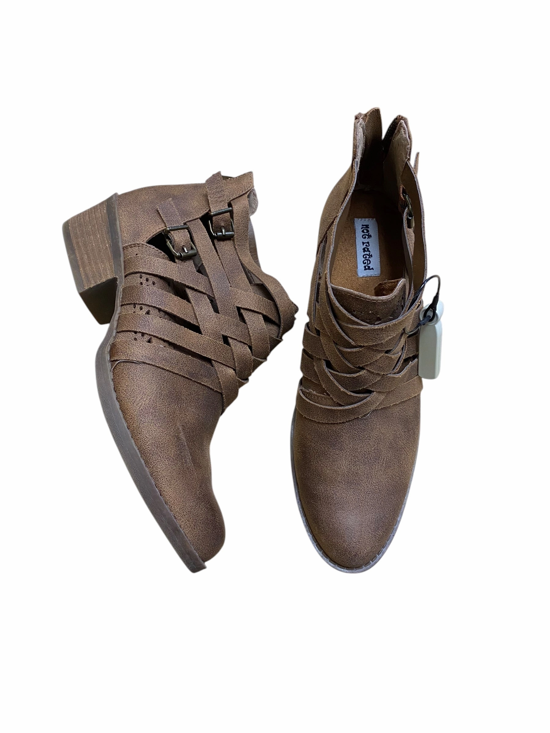 Boots Ankle Heels By Not Rated In Brown, Size: 9