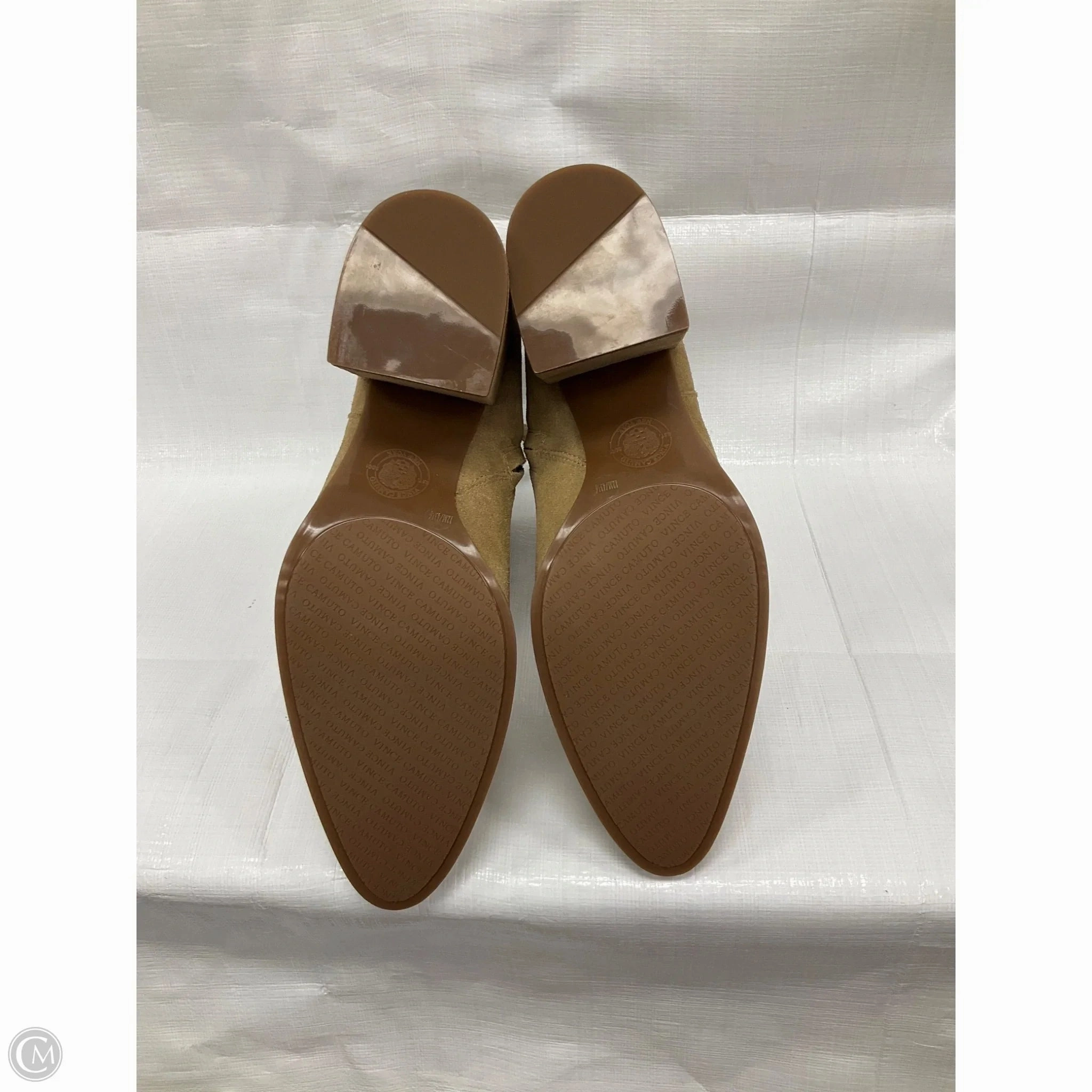 Boots Ankle Heels By Vince Camuto In Beige, Size: 12