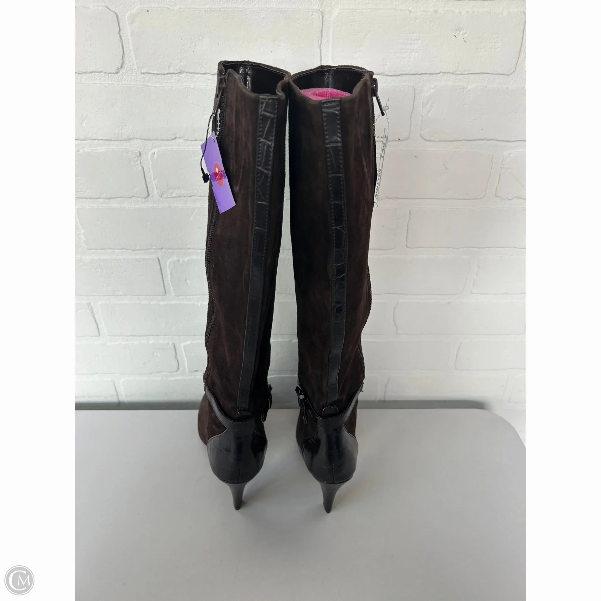 Boots Knee Heels By Alfani In Brown, Size: 6.5
