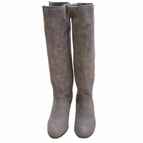 Boots Knee Heels By Fergalicious In Taupe, Size: 6