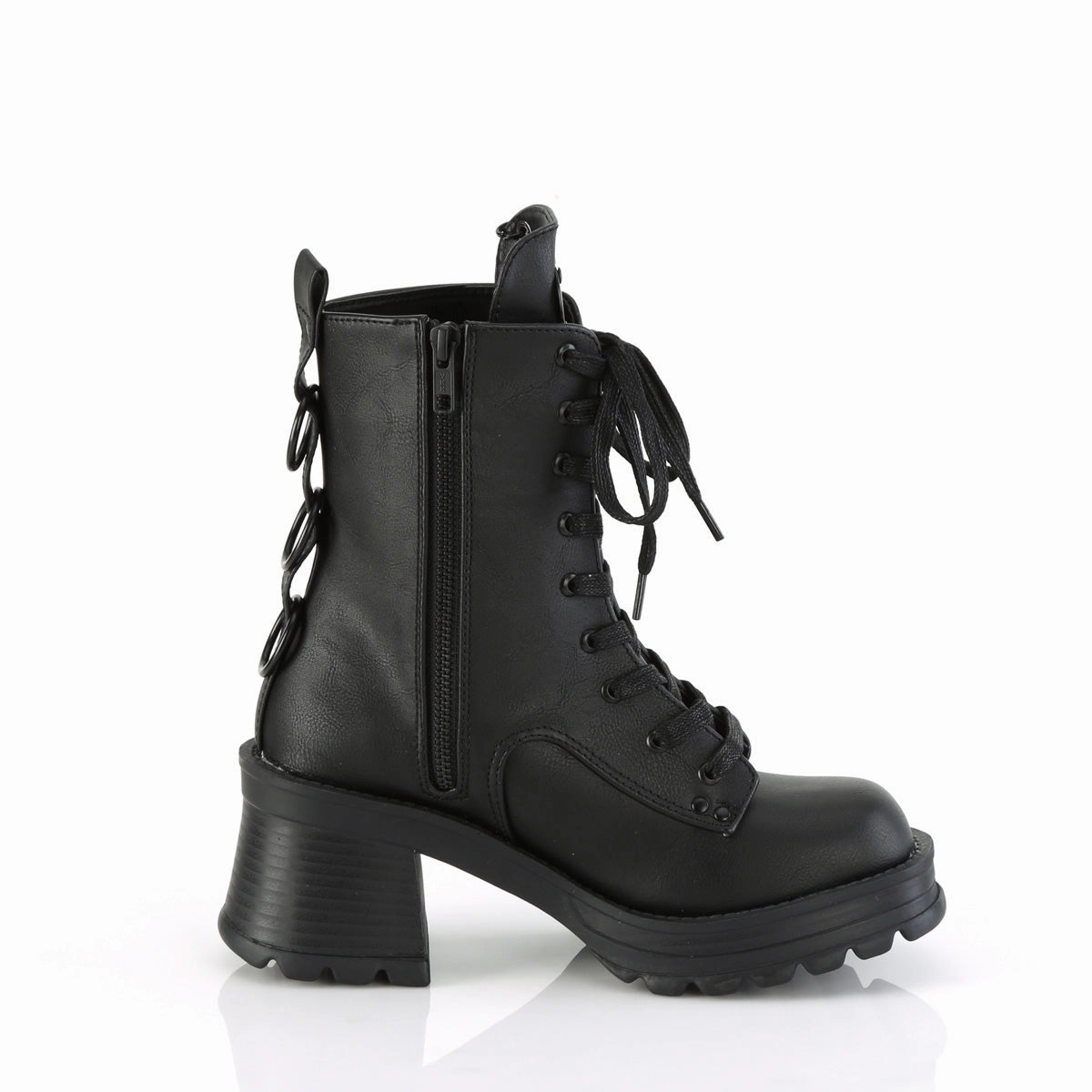BRATTY-50  Black Vegan Leather