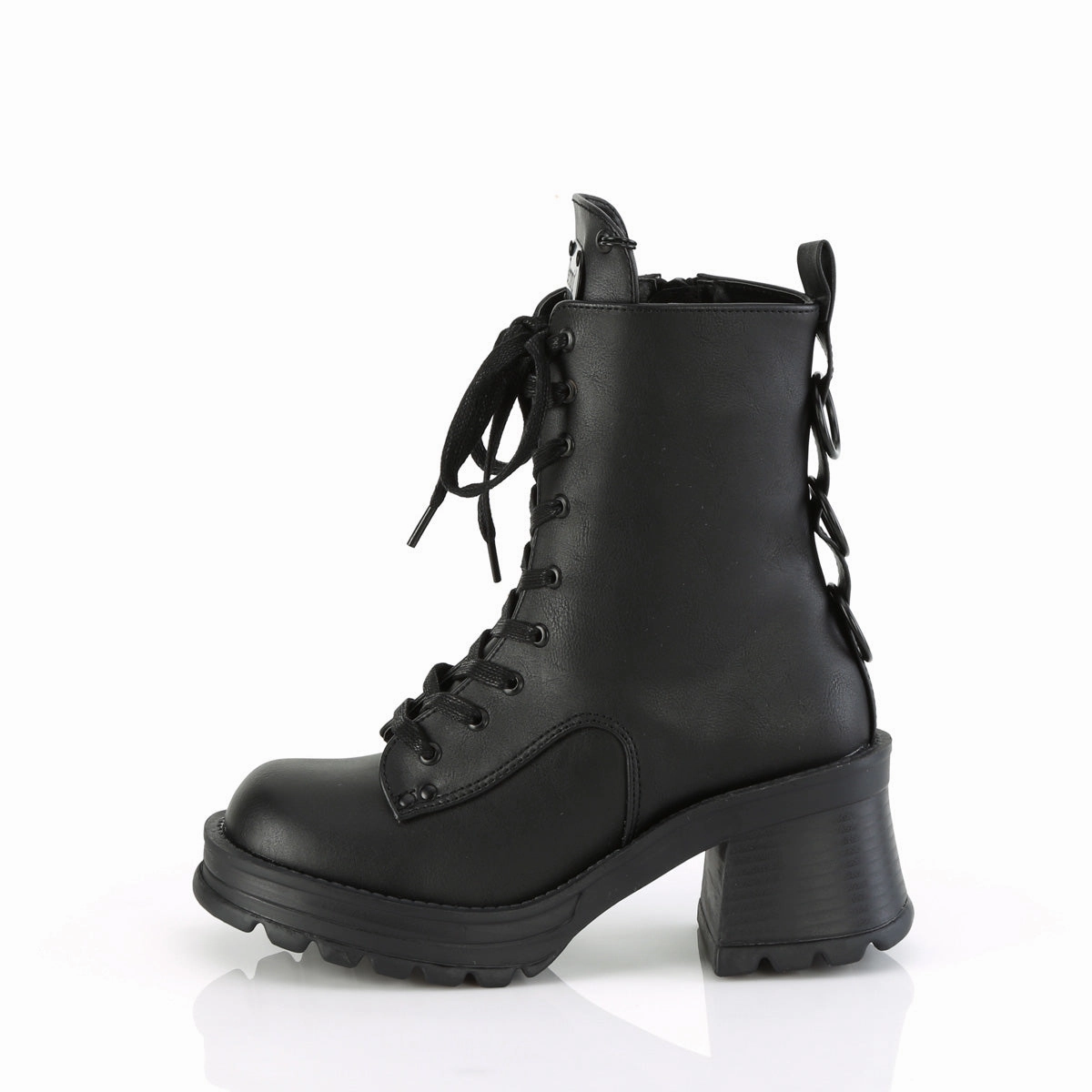 BRATTY-50  Black Vegan Leather