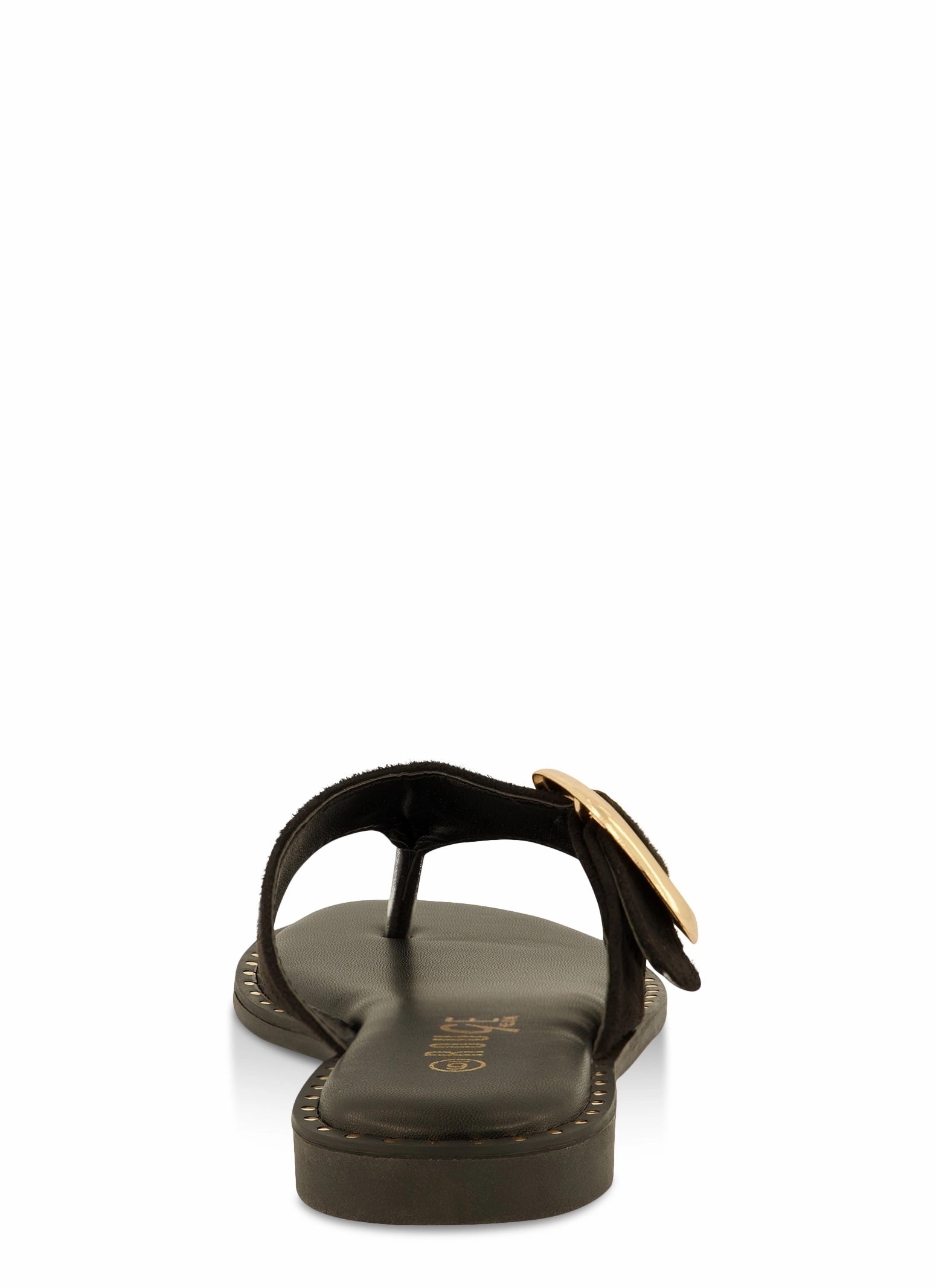Buckle Detail Thong Slide Sandals