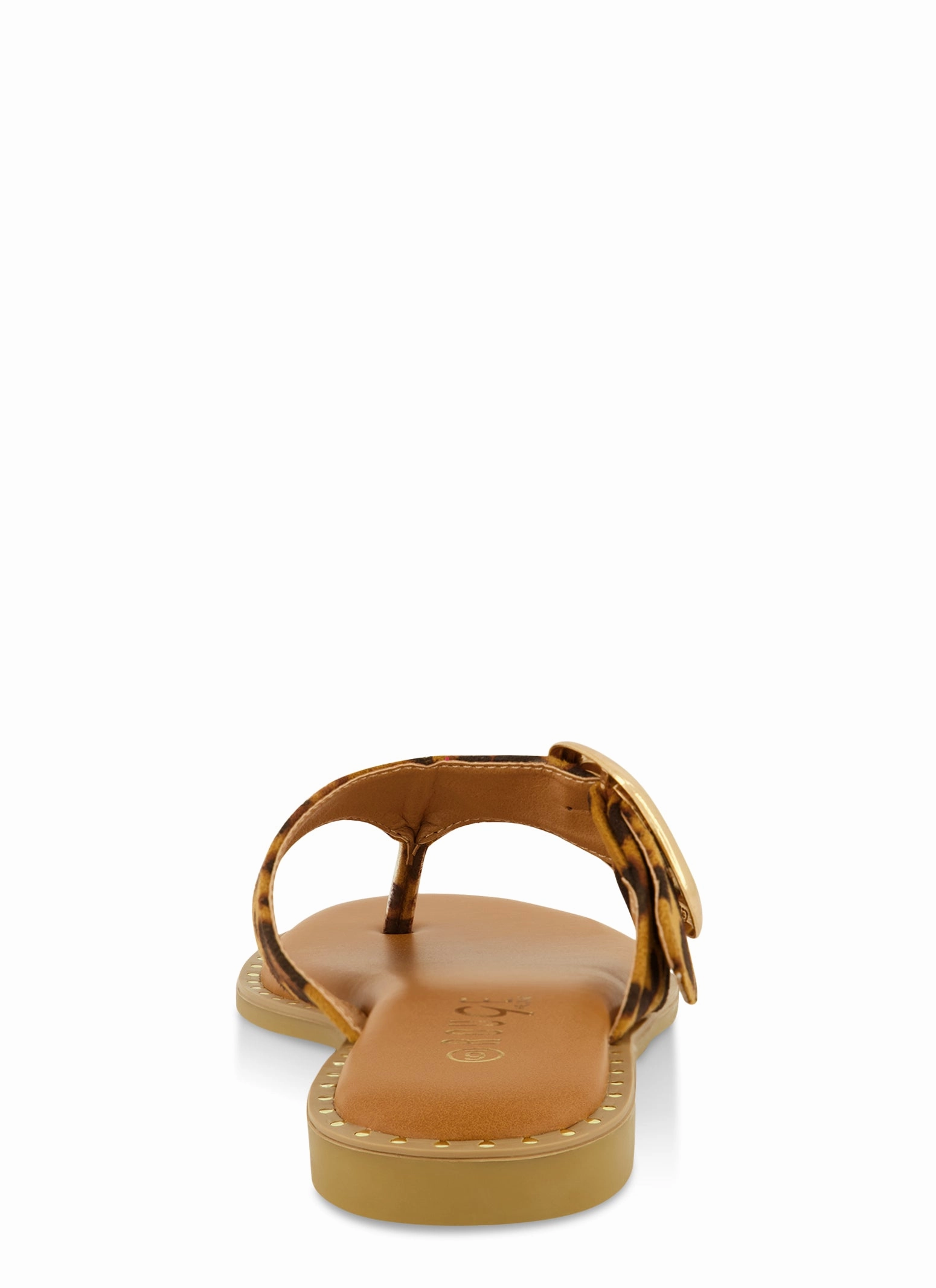 Buckle Detail Thong Slide Sandals