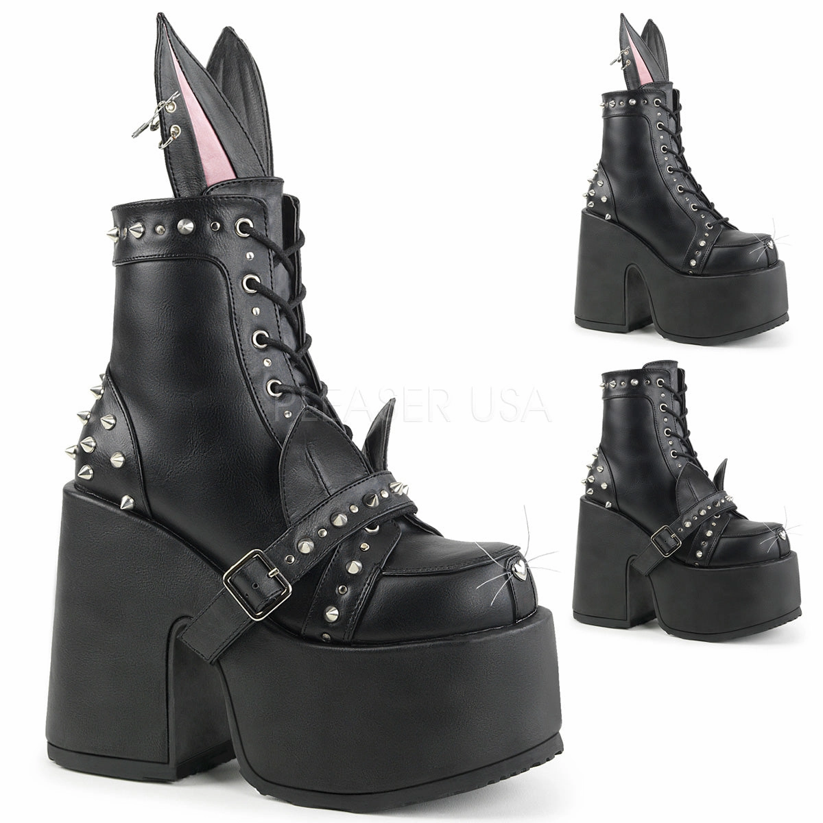 CAMEL-202  Black Vegan Leather