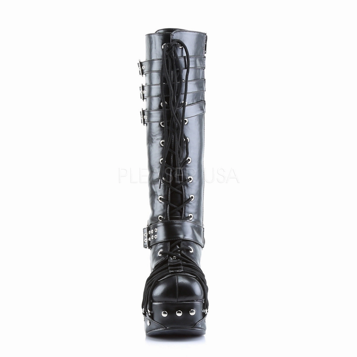 CHARADE-206  Black Vegan Leather