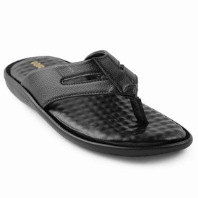 Coolers Black Casual Slipper For Men HML-2E By Liberty