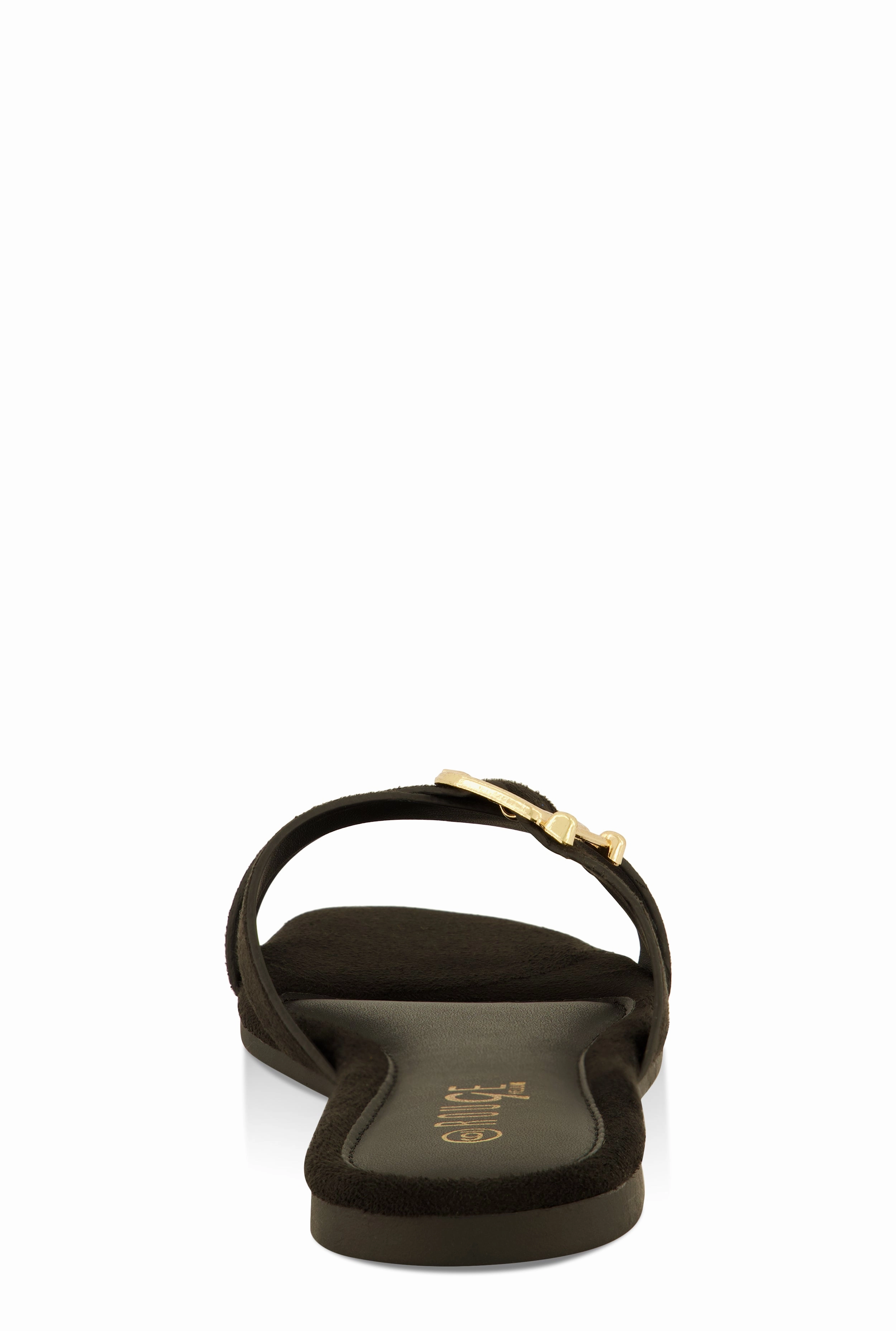 Criss Cross Buckle Slide Sandals