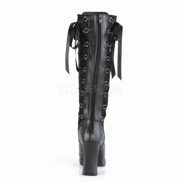 CRYPTO-106  Black Vegan Leather-Lace