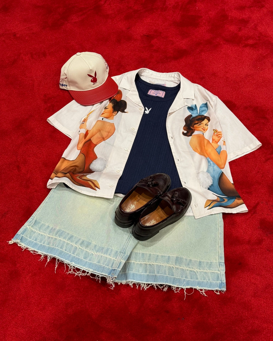Cut&Sew Playboy Tank Top Navy