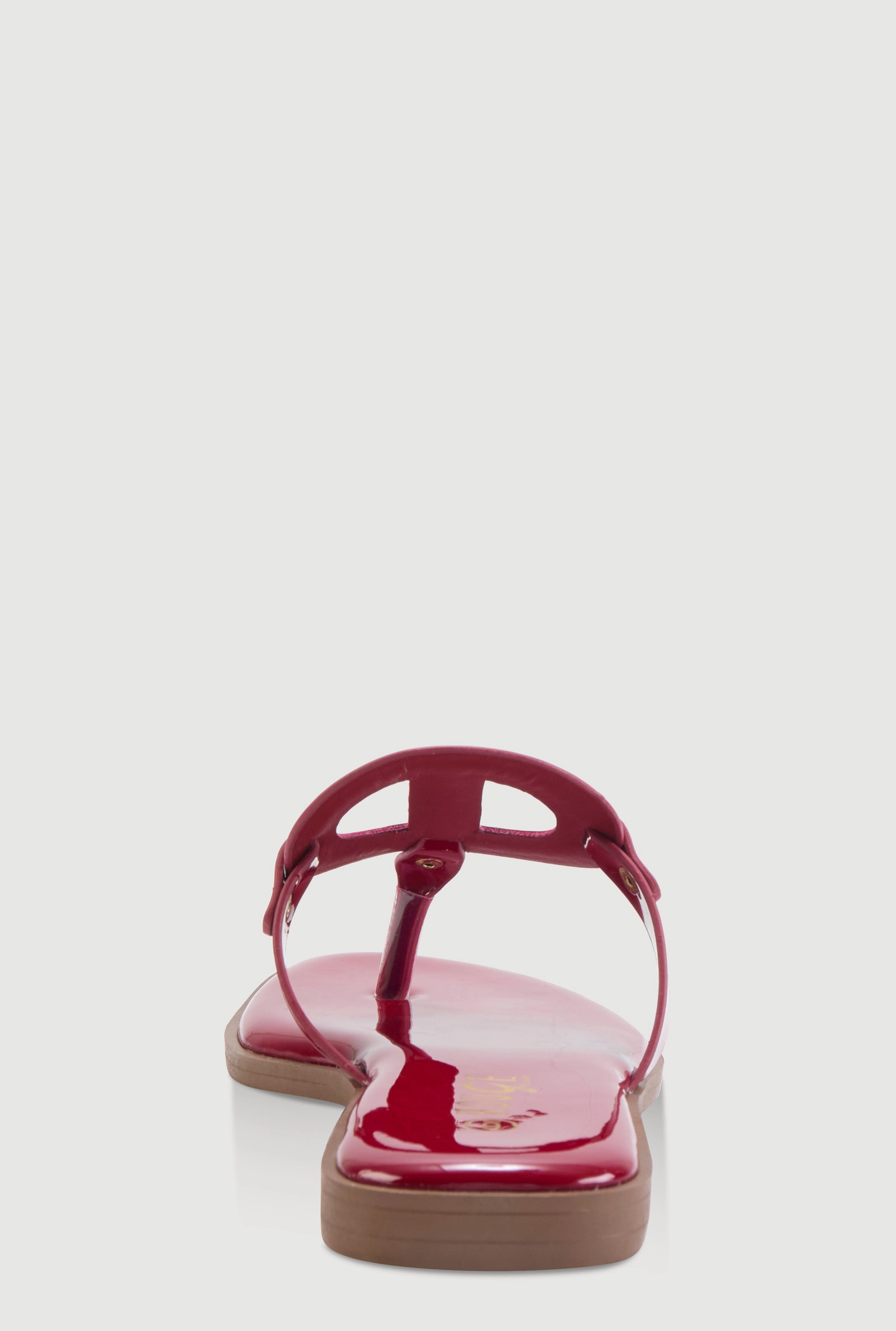Cut Out Band Thong Sandals