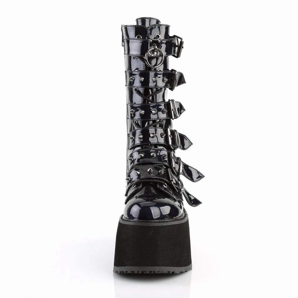 DAMNED-225 Black Hologram Vegan Leather