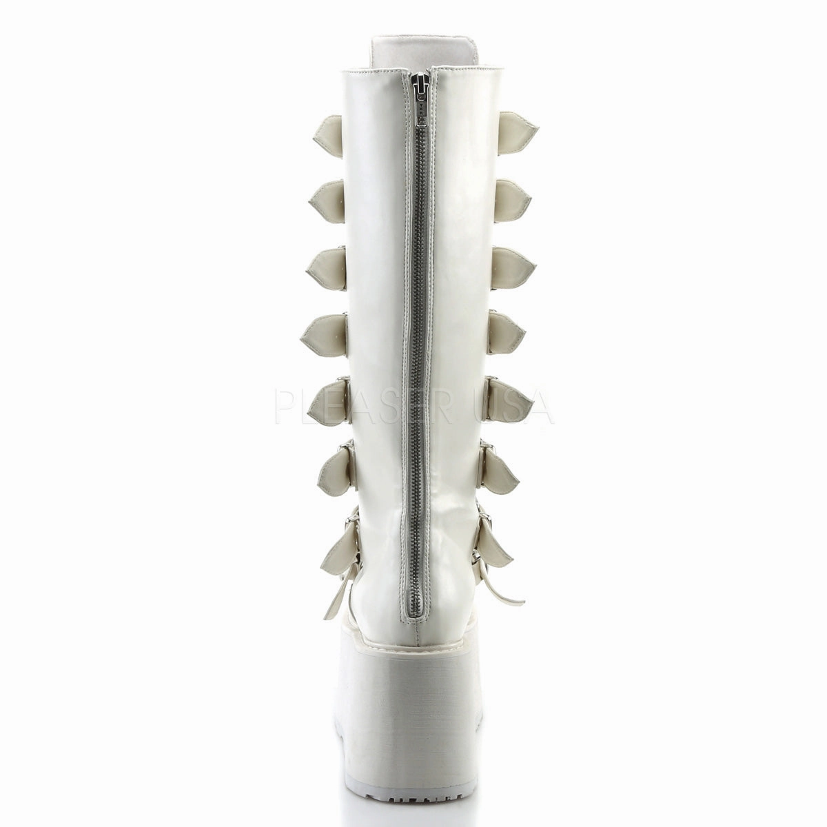 DAMNED-318  White Vegan Leather