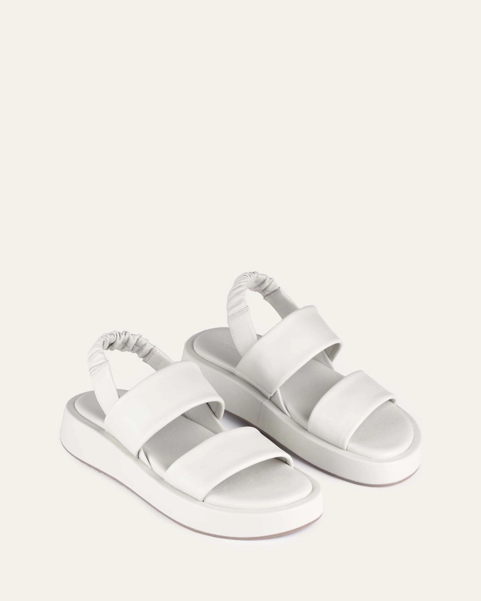 DANA FLAT SANDALS BONE LEATHER